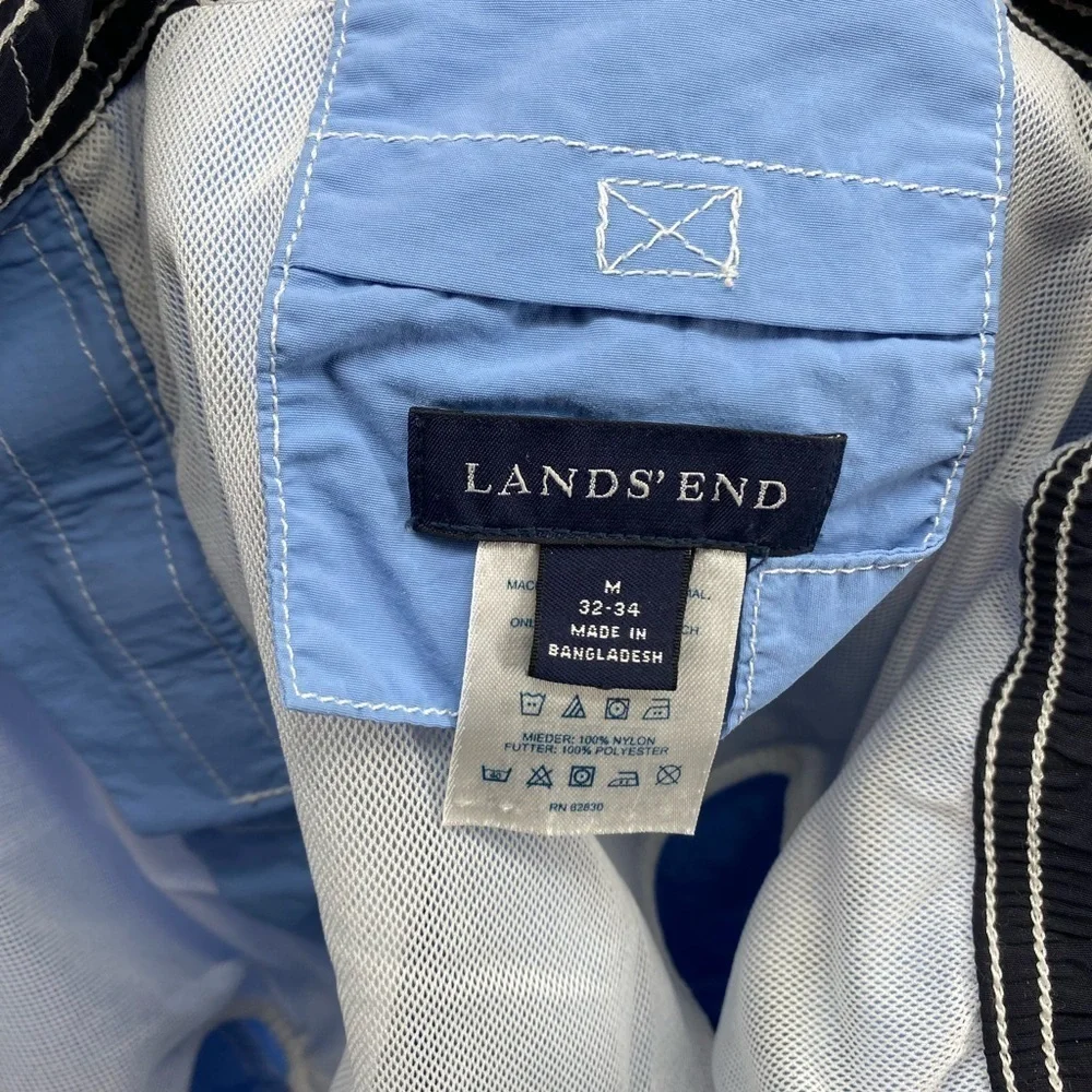 Lands End Baby Blue Cargo Swim Trunks Size Medium 32/34